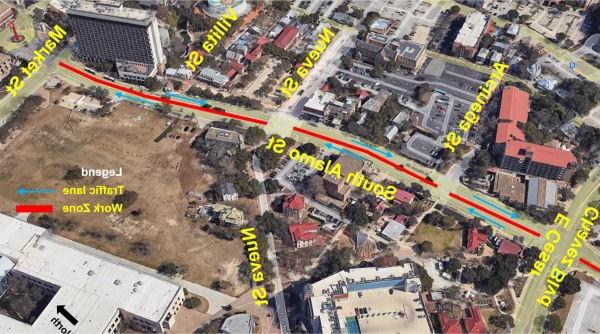 Construction Begins on South Alamo Street